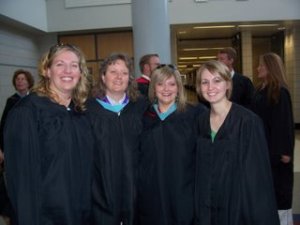 Jenny, Diane, Me, & Adrienne at graduation